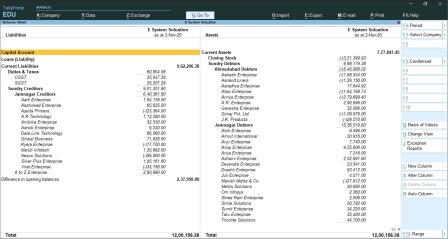 Print Detailed Balance Sheet and P&L Report